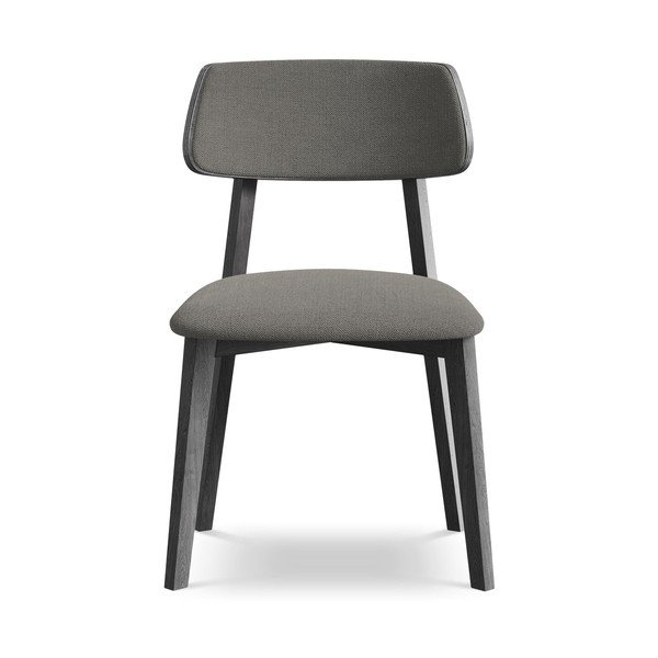 Šedá jídelní židle z masivního dřeva Niu – Makamii-image-1