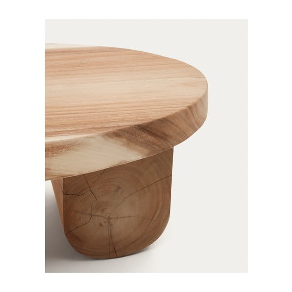 Konferenční stolek z masivu munggur v přírodní barvě 60x90 cm Mosi – Kave Home-image-3