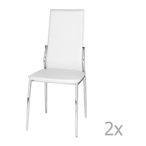 Sada 2 bílých jídelních židlí 13Casa Rederi