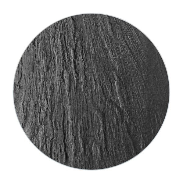 Černá skleněná podložka pod hrnec Wenko Trivet, ø 20 cm