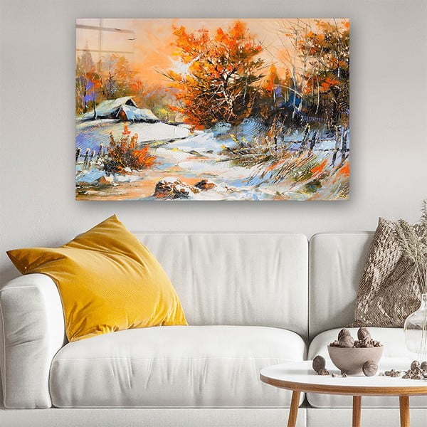 Skleněný obraz 100x70 cm Winter – Wallity-image-1