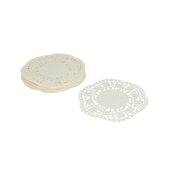 Sada 40 bílých papírových krajek pod dort Metaltex, ø 11 cm-image-1