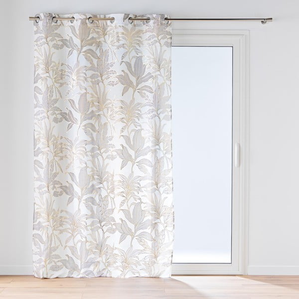 Záclona v béžové a zlaté barvě 135x240 cm Vayana – douceur d'intérieur