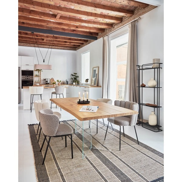 Jídelní stůl s deskou v dubovém dekoru v přírodní barvě 90x160 cm Lotty – Kave Home-image-1