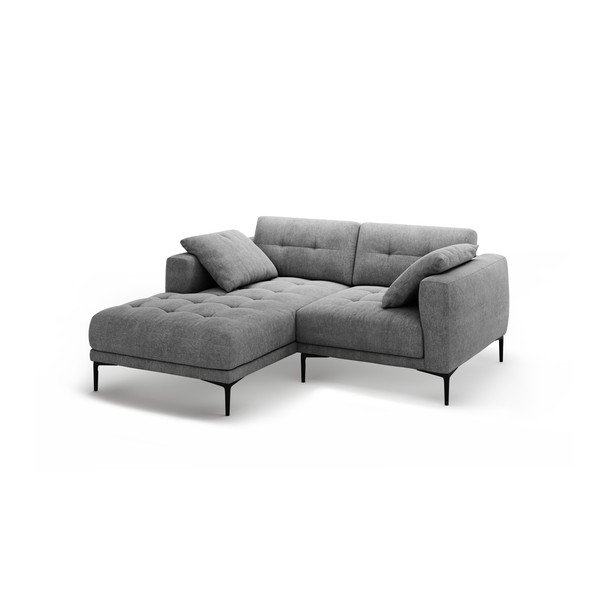 Šedá rohová pohovka (levý roh/s lenoškou) Bemy – Micadoni -image-1