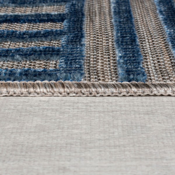 Tmavě modrý vnitřní a venkovní koberec 120x170 cm Vigo Blocks – Flair Rugs-image-4
