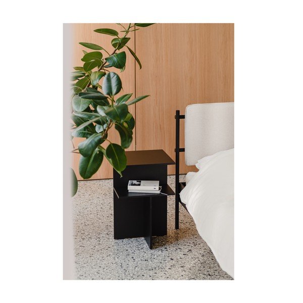 Černý noční stolek s poličkami Atik – noo.ma-image-1