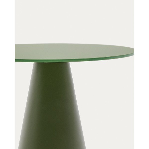 Kulatý odkládací stolek se skleněnou deskou ø 50 cm Wilshire – Kave Home-image-3