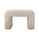 Béžový taburet z umělé kožešiny Bobbie – Bloomingville