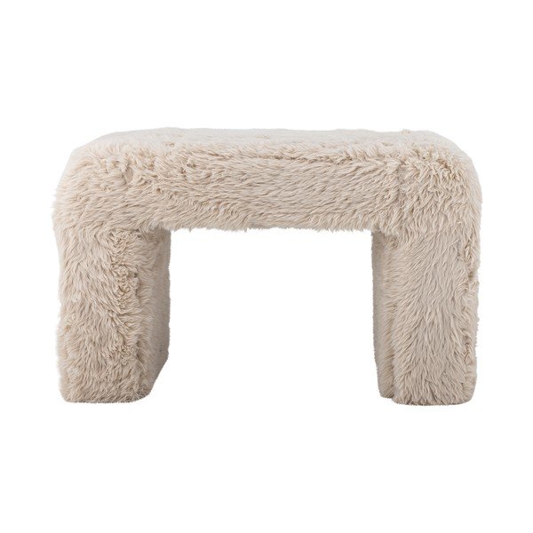 Béžový taburet z umělé kožešiny Bobbie – Bloomingville