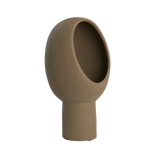 Tmavě hnědá stolní lampa s keramickým stínidlem (výška 46 cm) Monk – Light & Living