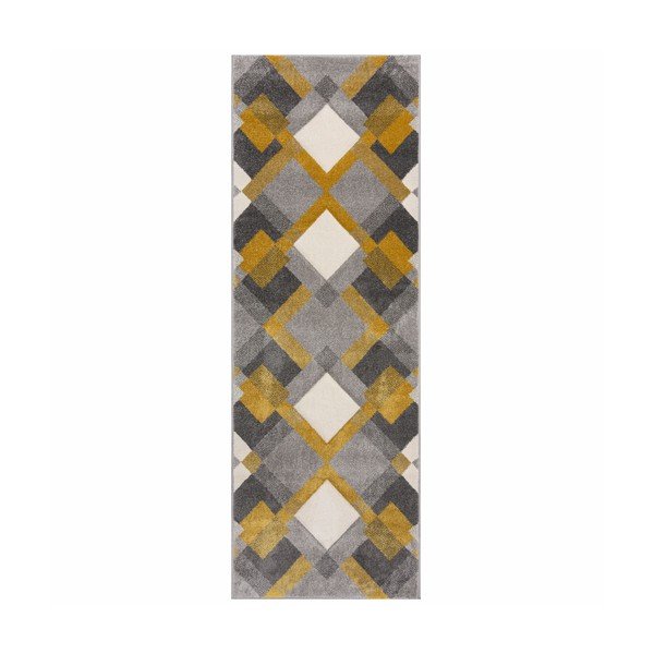 Žluto-šedý běhoun 80x230 cm Nimbus – Flair Rugs