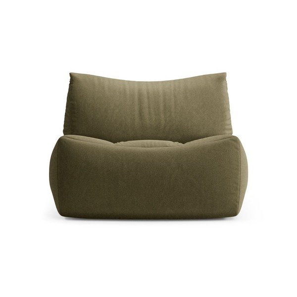 Khaki sametový polštář na sezení Tove – Micadoni -image-2