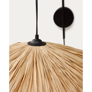 Nástěnné svítidlo v černo-přírodní barvě Rosella – Kave Home