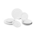 12dílná sada bílých porcelánových talířů Bonami Essentials Imperio