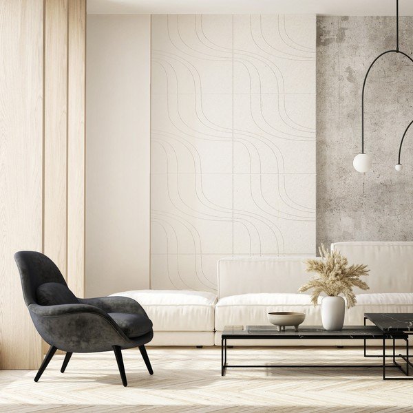 Látkové akustické panely v sadě 2 ks 60x60 cm Waves II – Styler-image-1