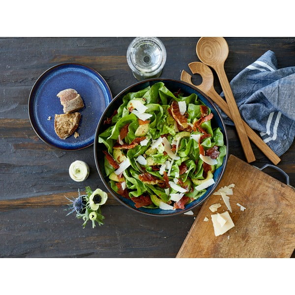 Černá/modrá mísa z kameniny ø 30 cm Gastro Dark Blue/Black – Bitz-image-1