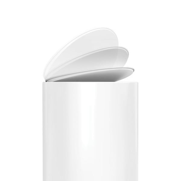 Bílý nášlapný kovový odpadkový koš 6 l – simplehuman-image-4