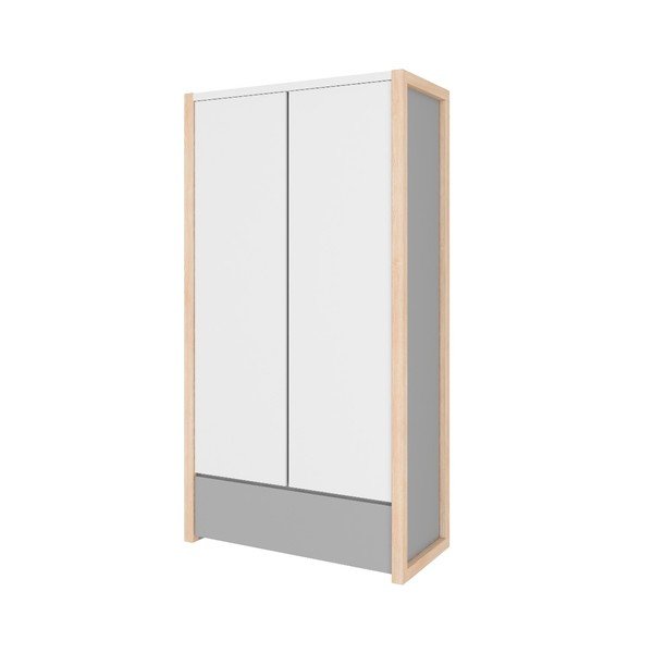 Šedá dvoudveřová šatní skříň BELLAMY Pinette-image-1