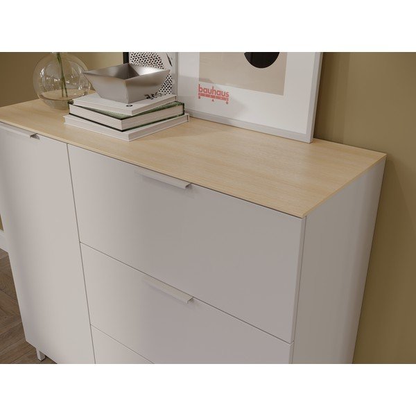 Krémová matná skříňka 109x98x40 cm Savoca – Germania-image-1