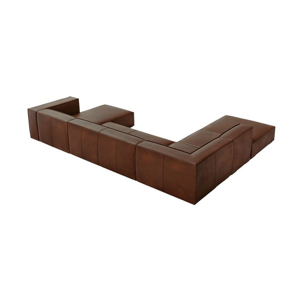 Koňakově hnědá kožená rohová pohovka (levý roh) Madame – Windsor & Co Sofas-image-4