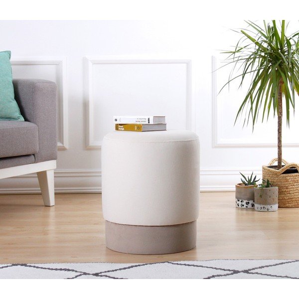 Bílý taburet Ropp – Artie-image-1