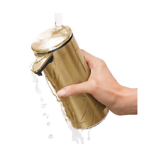 Dávkovač mýdla z nerezové oceli ve zlaté barvě 266 ml - simplehuman-image-4