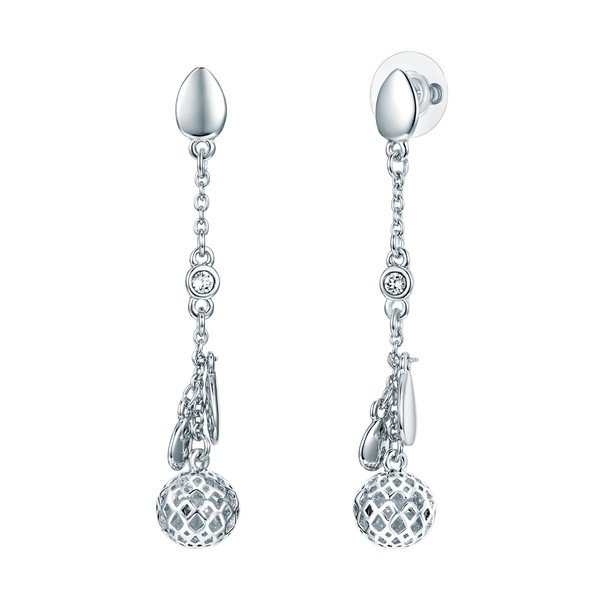 Postříbřené náušnice s krystaly Swarovski Saint Francis Crystals Garrie-image-1