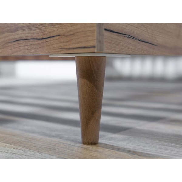 Tmavě zelená/přírodní dvoulůžková postel s roštem 180x200 cm Oceane – Bobochic Paris-image-3