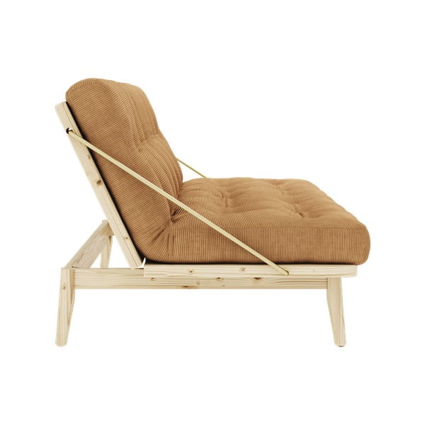 Manšestrová rozkládací pohovka v hořčicové barvě 190 cm Folk – Karup Design-image-4