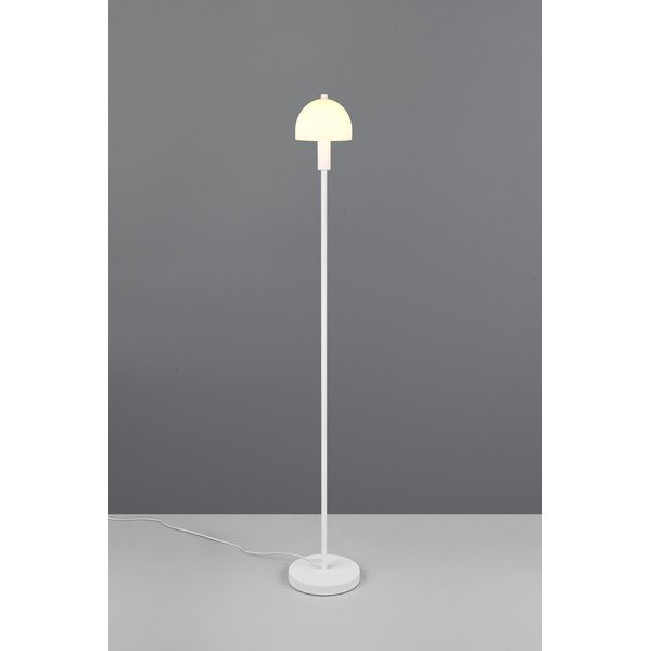 Bílá stojací lampa se skleněným stínidlem (výška 120 cm) Glenn – Reality-image-1
