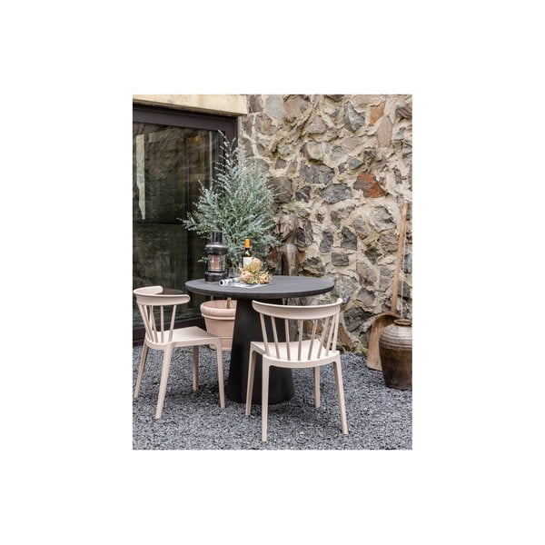 Hnědošedý zahradní odkládací stolek WOOOD Damon, ø 100-image-3