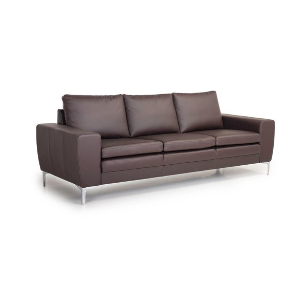 Hnědá kožená pohovka Scandic Twigo, 227 cm-image-4
