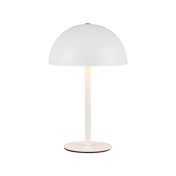 Matně bílá LED stolní lampa s kovovým stínidlem (výška 21 cm) Munoz – Trio-image-2