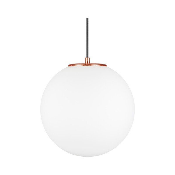 Bílé závěsné svítidlo s objímkou ve měděné barvě Sotto Luce TSUKI L, ⌀ 30 cm-image-2