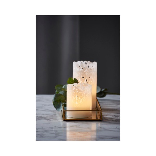 Bílá vosková LED svíčka Star Trading Clary, výška 15 cm-image-3