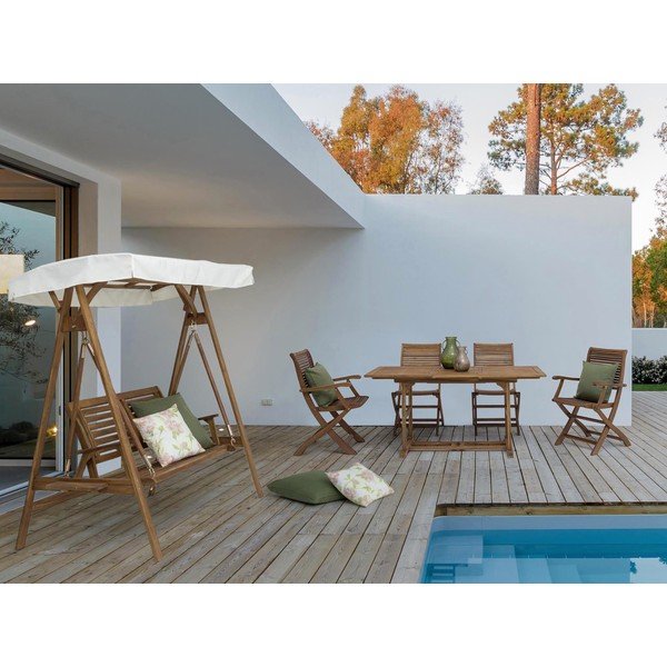 Dřevěná zahradní houpačka v přírodní barvě Noemi – Bizzotto-image-1