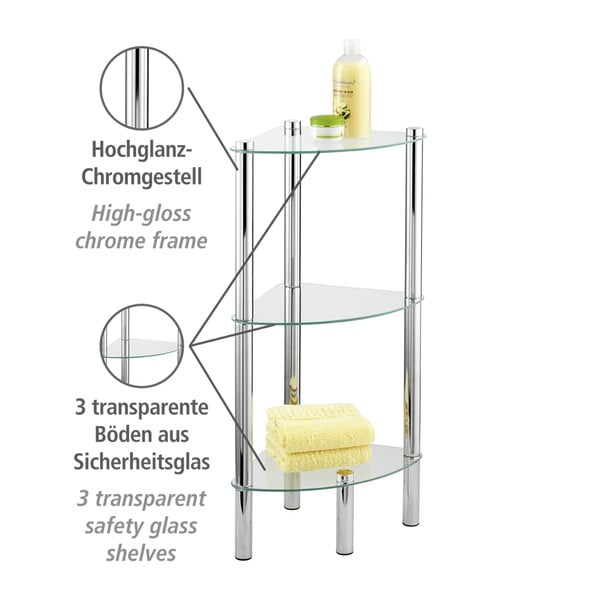 Rohová polička se 3 oddíly Wenko Corner-image-2