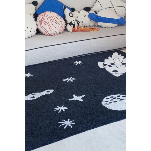 Černý pratelný ručně tkaný dětský koberec s příměsí bavlny 140x200 cm Alfombra Lavable Universe – Lorena Canals-image-3