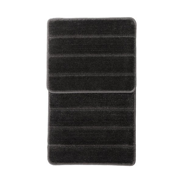 Antracitové koupelnové předložky v sadě 2 ks 50x80 cm Yeni Cizgli – Foutastic-image-2