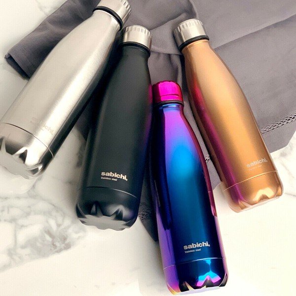 Matně černá nerezová lahev Sabichi, 450 ml-image-1