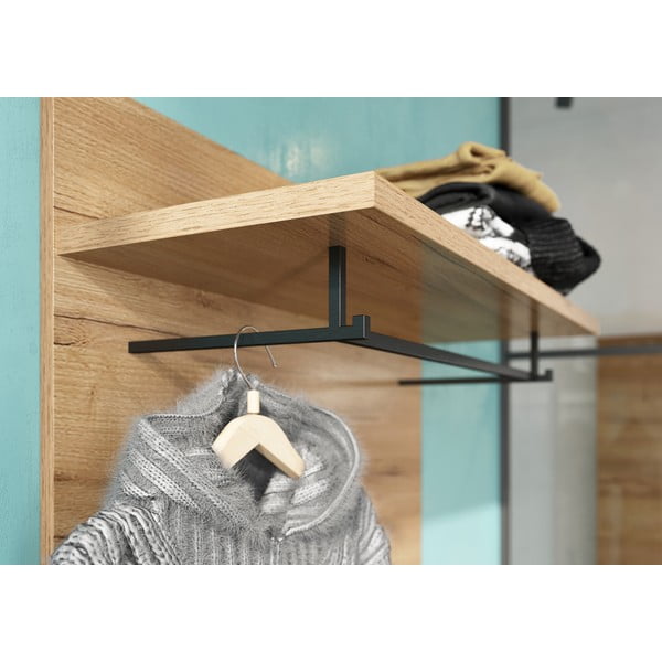 Věšákový panel v dekoru dubu v přírodní barvě Fremont – Germania-image-3