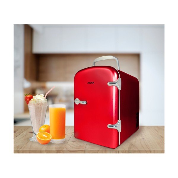 Červená přenosná mini lednička JOCCA Mini, 4 l-image-1
