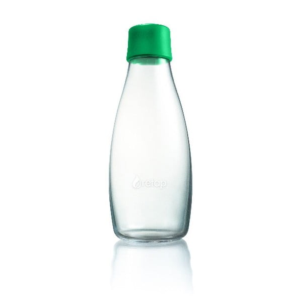 Sytě zelená skleněná lahev ReTap, 500 ml