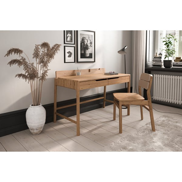 Pracovní stůl z dubového dřeva 65x120 cm Twig – The Beds-image-2