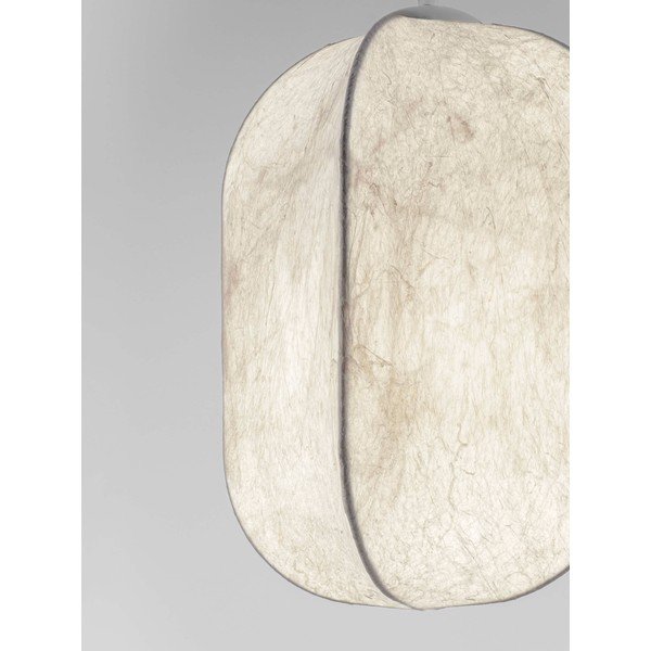 Bílé kovové závěsné svítidlo s textilním stínidlem ø 30 cm Pierida – Nova Luce-image-1