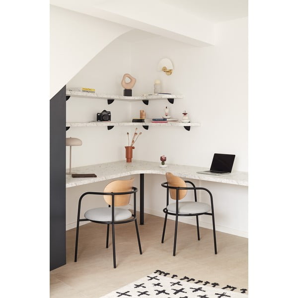 Šedá jídelní židle v dekoru dubu Eclipse - Teulat-image-1