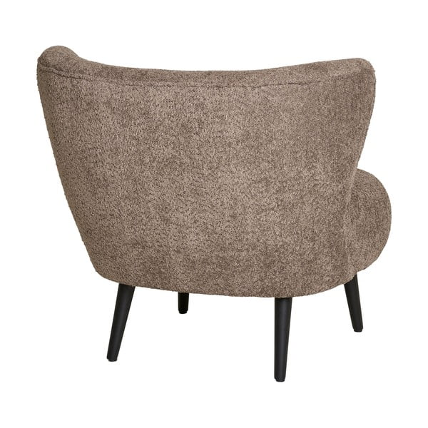 Hnědé křeslo z textilie bouclé Covelo – House Nordic-image-3