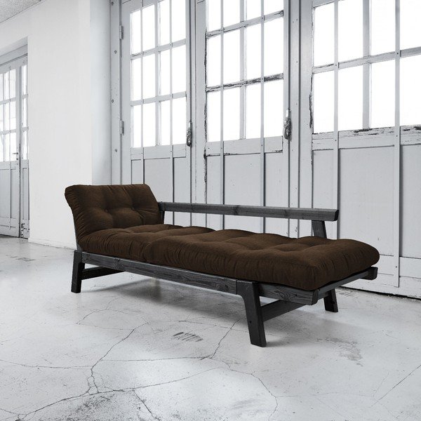 Rozkládací pohovka Karup Step Black/Choco Brown-image-3