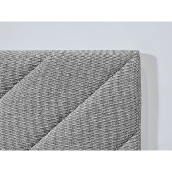 Světle šedá čalouněná dvoulůžková postel s roštem 160x200 cm Romane – Bobochic Paris-image-4